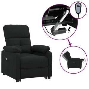 vidaXL Fauteuil inclinable électrique Noir Tissu