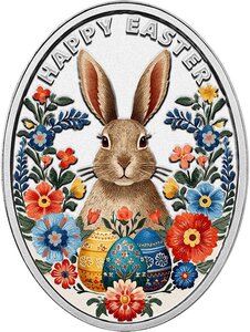 Pièce de monnaie en Argent 1 Dollar g 16.81 Millésime 2025 EASTER EGG