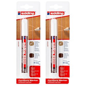 Marqueur Réparation de Meuble 8900 Acajou Clair Pointe Ronde 1 5-2 mm x 2 EDDING