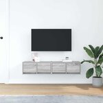 vidaXL Meubles TV 2 Pièces sonoma gris 60x31x25 5 cm bois d'ingénierie