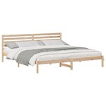 vidaXL Cadre de lit avec tête de lit Marron 200 x 210 cm Pin massif