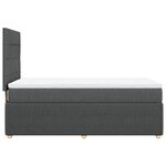 vidaXL Sommier à lattes de lit avec matelas Gris foncé 100x200cm Tissu