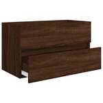 vidaXL Ensemble de meubles de salle de bain 2 Pièces Chêne marron