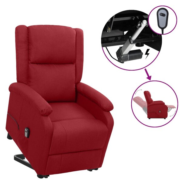 vidaXL Fauteuil Rouge bordeaux Tissu