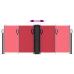 vidaXL Auvent latéral rétractable rouge 100x600 cm