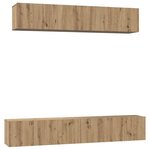 vidaXL Ensemble meuble TV 5 Pièces Chêne artisanal Bois d'ingénierie