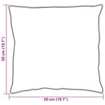 vidaXL Oreiller Blanc 50 x 50 cm 130gsm 100  coton