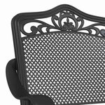 vidaXL Chaise de jardin 2 Pièces Noir 55 x 56 5 x 91cm Aluminium