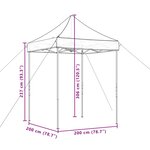 vidaXL Tente de réception pliable escamotable marron 200x200x306 cm