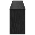 vidaXL Porte-manteau mural avec étagère Montage mural avec stockage Chêne noir 100 x 16 x 26 cm