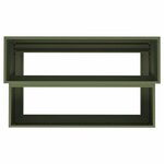 vidaXL Cache-pot de jardin Vert olive 100 x 60 x 45 cm Acier