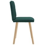 vidaXL Chaises à manger lot de 2 vert foncé tissu