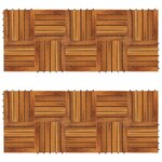 vidaXL Carreau de terrasse 20 Pièces Marron 30 x 30 cm Bois d'acacia