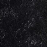 vidaXL Tapis shaggy à poils longs NAVARRA noir 160x160 cm polyester