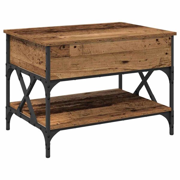 vidaXL Table basse Bois Ancien 70x50x50cm Bois d'ingénierie