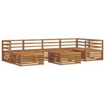 vidaXL Ensemble de canapés d'extérieur 7 Pièces Naturel