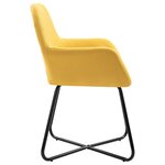 vidaXL Chaises à manger lot de 6 jaune tissu