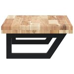 vidaXL Étagère de vasque murale acier et bois massif d'acacia