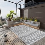 vidaXL Tapis d'extérieur Gris 140x200 cm PP