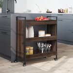 vidaXL Chariot de cuisine chêne marron 70x30x82 cm bois d'ingénierie