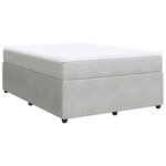 vidaXL Sommier à lattes de lit et matelas Gris clair 140x200cm Velours
