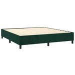 vidaXL Sommier à lattes de lit et matelas Vert foncé 160x200cm Velours