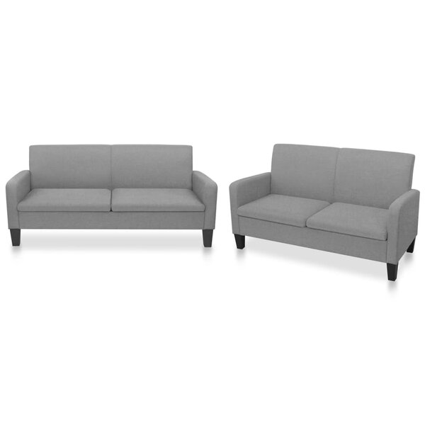 vidaXL Ensemble de canapés 2 Pièces tissu gris clair