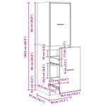 vidaXL Armoire d'apothicaire noir 40x41x144 5 cm bois d'ingénierie