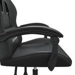 vidaXL Chaise de jeu Noir Similicuir
