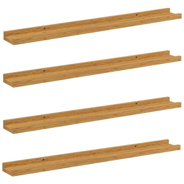 vidaXL Étagère Murale 4 pc Beige 80 x 9 x 3 cm Bois d'ingénierie