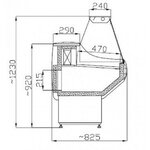 Vitrine réfrigérée horizontale vinnie - profondeur 825 - combisteel - r290 - acier inoxydable2000 mm 2490x825x1230mm