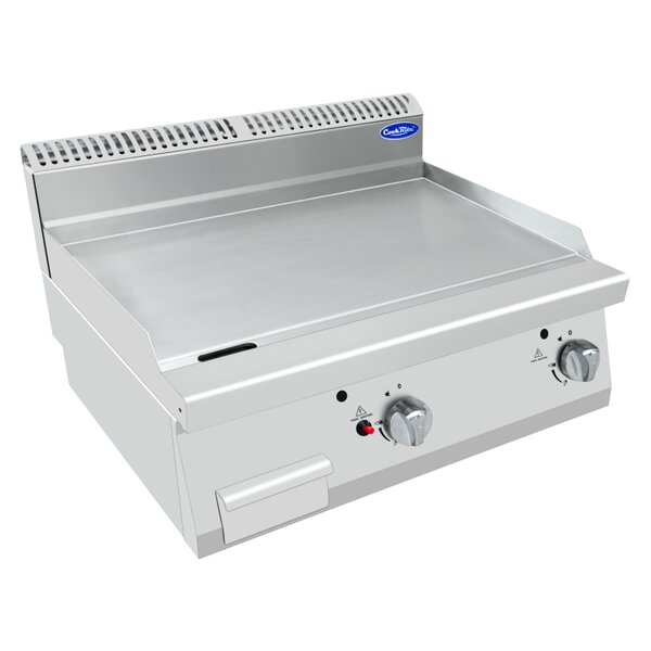 Plancha gaz à poser série 700 - 2x7 kw- atosa -  - inox 800x700x597mm