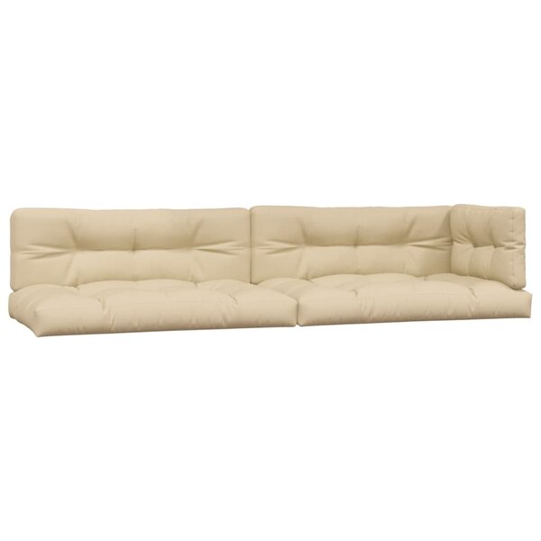vidaXL Coussins de palette lot de 5 beige tissu