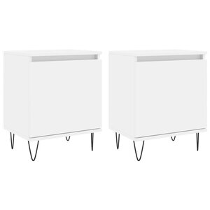 vidaXL Tables de chevet 2 Pièces blanc 40x30x50 cm bois d'ingénierie