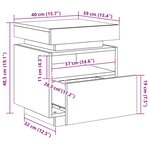 vidaXL Armoires de chevet avec lumières LED 2 Pièces chêne sonoma
