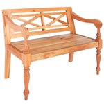 Banc banquette batavia 98 x 50 x 82 cm bois d'acajou massif marron clair 02_0011008