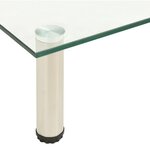 Vidaxl meuble tv transparent 140x35x17 cm verre trempé