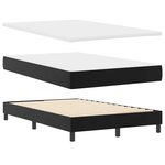 vidaXL Lit Box Spring avec matelas noir  120x200 cm  simili cuir