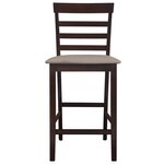 vidaXL Tabourets de bar 2 Pièces Marron Tissu