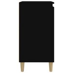 vidaXL Tables de chevet 2 Pièces noir 40x35x70 cm bois d'ingénierie