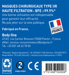 Boîte de 50 Masques chirurgicaux Type IIR fabriqués en France