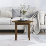 vidaXL Table basse Marron miel Ø 55x45 cm Bois massif de pin