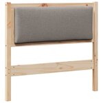 vidaXL Tête de lit Autre Marron 90 cm Bois massif en pin