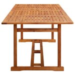 vidaXL Ensemble à manger de jardin 11 Pièces 220x90x75 cm bois d'acacia