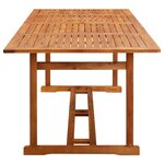 vidaXL Mobilier à dîner de jardin 11 Pièces Bois d'acacia massif