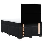 vidaXL Sommier à lattes de lit avec matelas Noir 120x200 cm Velours