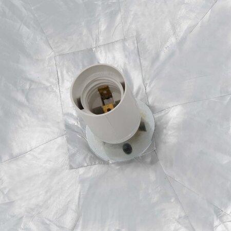 Icaverne - Lampes Magnifique Lampe suspendue Blanc et argenté Ø70 cm E27