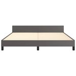 vidaXL Cadre de lit avec tête de lit sans matelas gris 180x200 cm