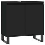 vidaXL Armoire de salle de bain noir 58x33x60 cm bois d'ingénierie