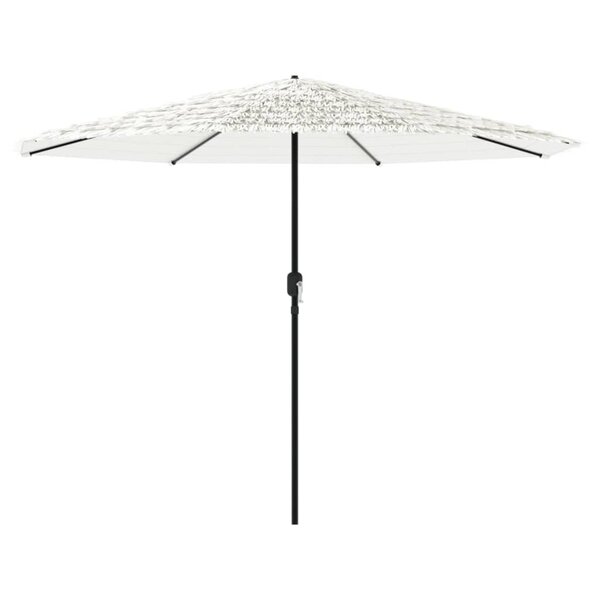 vidaXL Parasol de jardin avec mât en acier blanc 324x324x247 cm